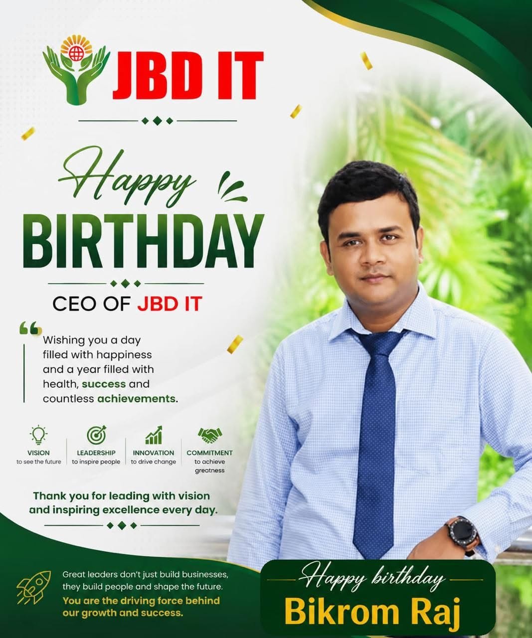 Bikrom Raj, CEO of JBD IT - Happy Birthday Celebration