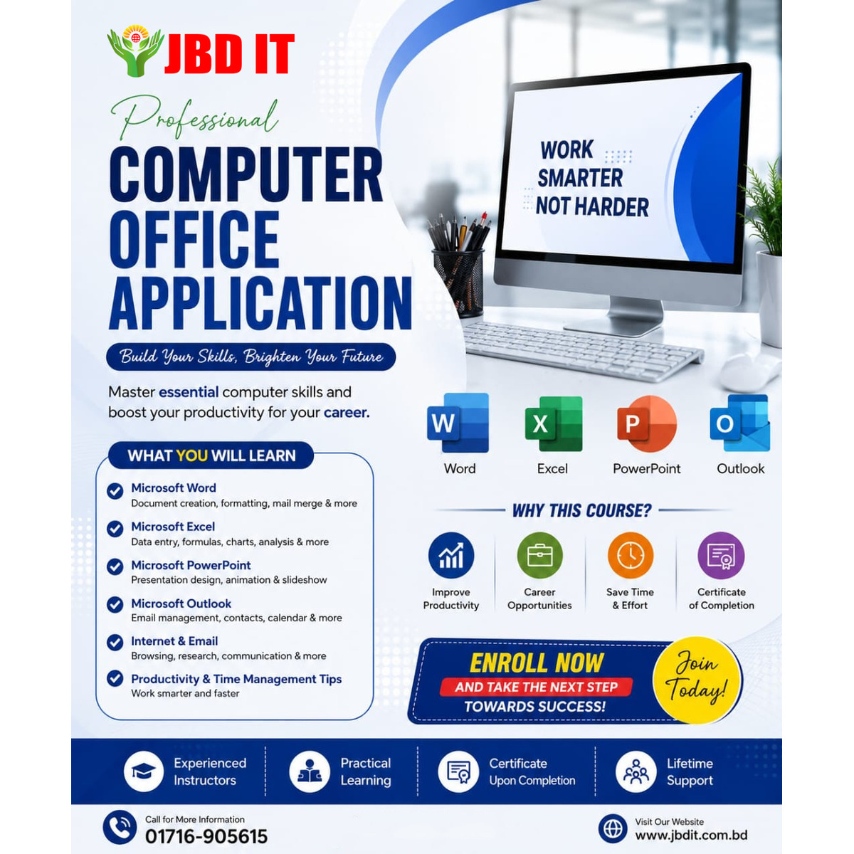 Office Application Course in Rajshahi Computer Training JBD IT